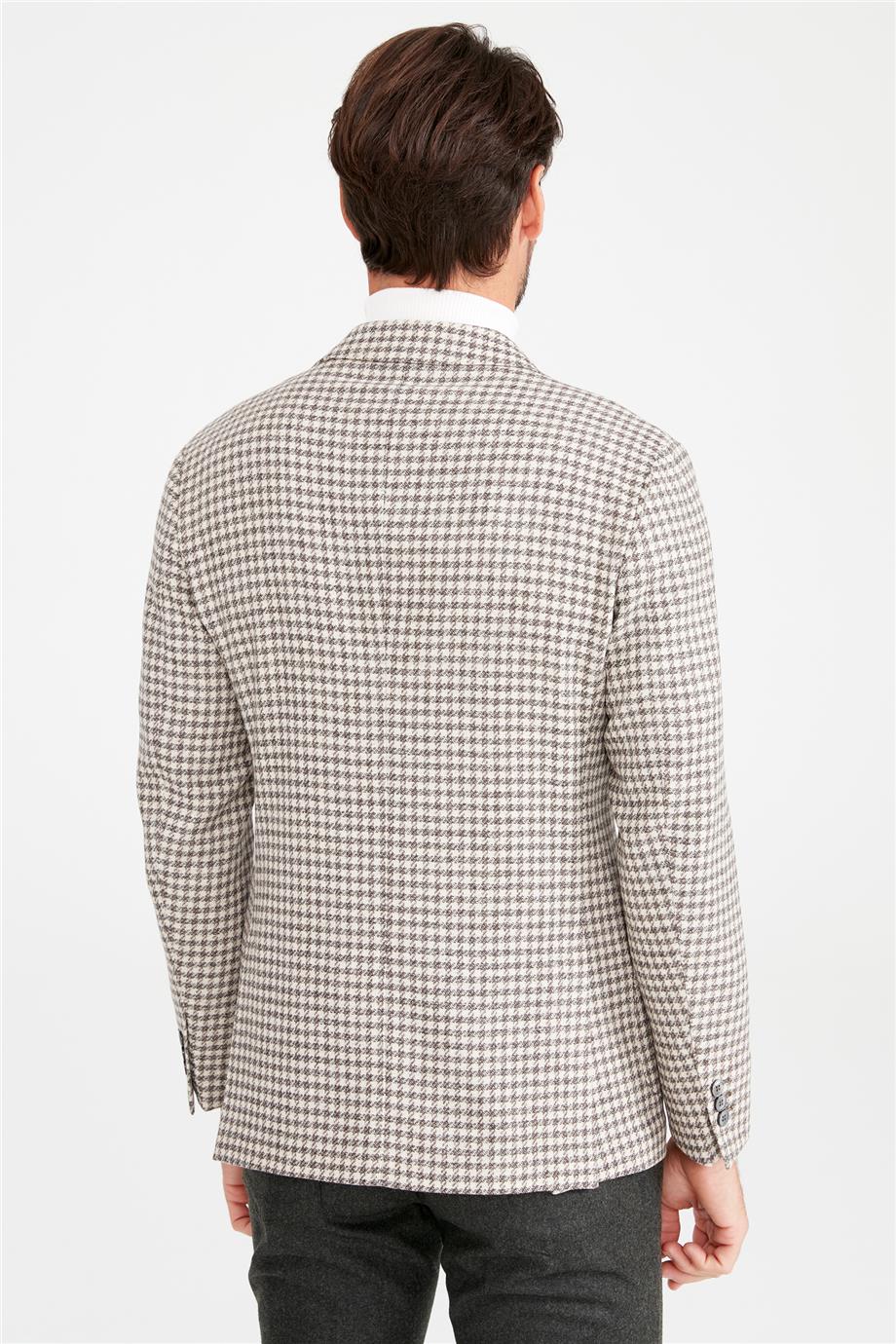 Bej Kahve Yün Kaşmir Ceket