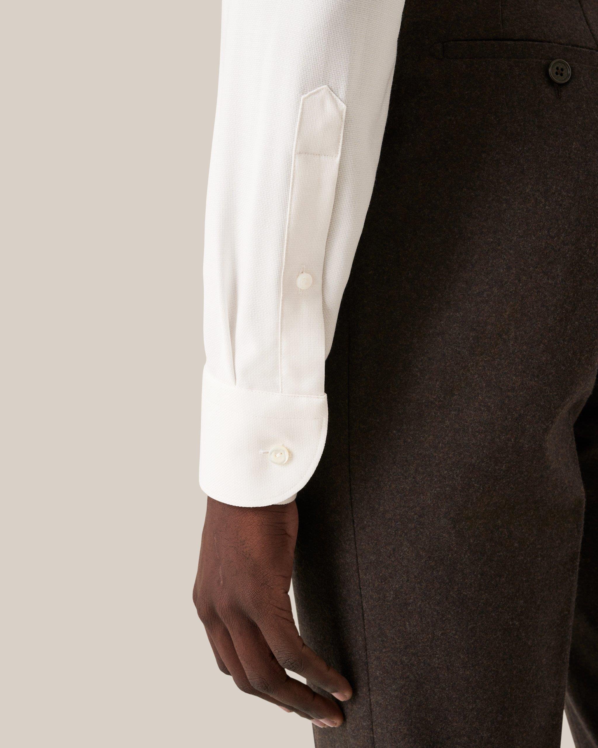 Bej Oxford Merino Yün Gömlek 