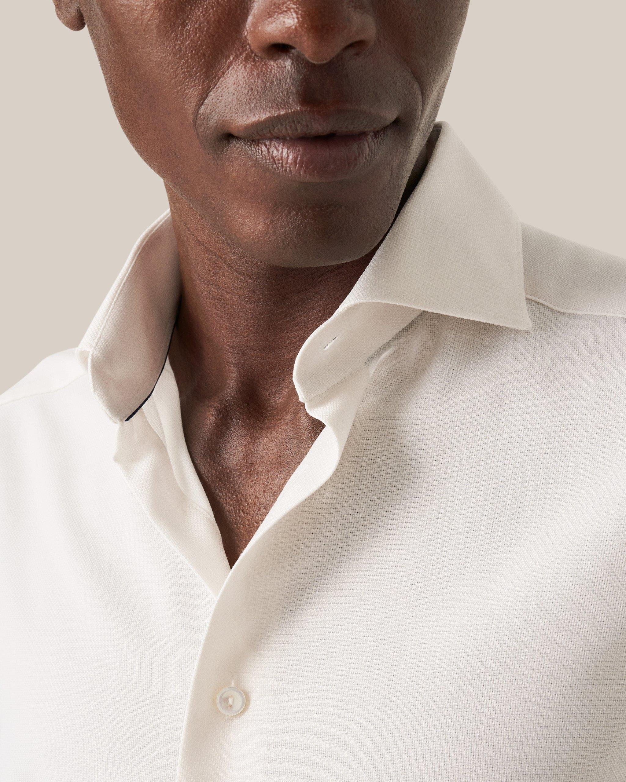 Bej Oxford Merino Yün Gömlek 