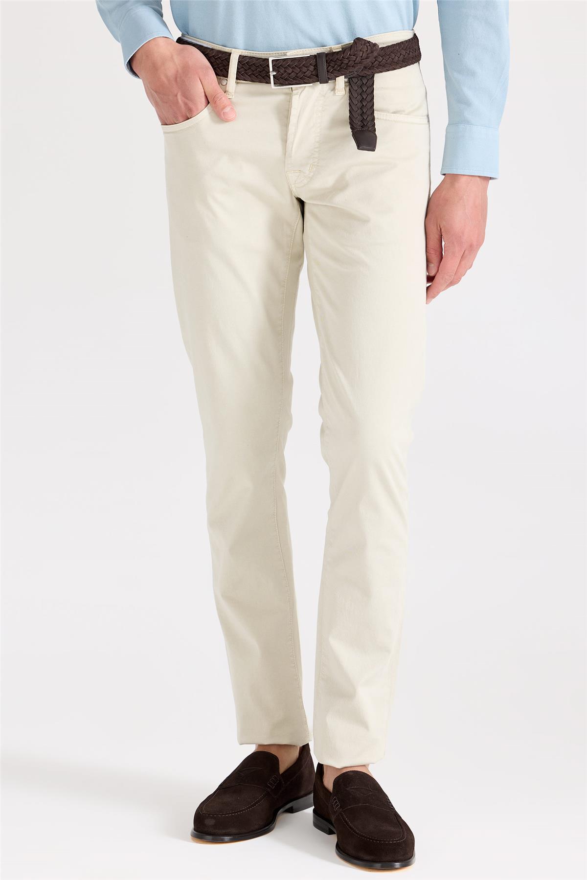 Bej Pamuk Chino Pantolon