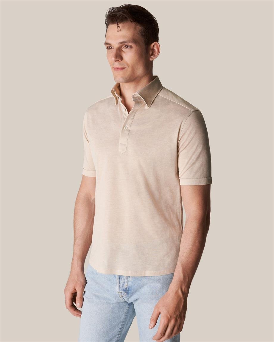 Bej Pike Kumaş Polo Gömlek