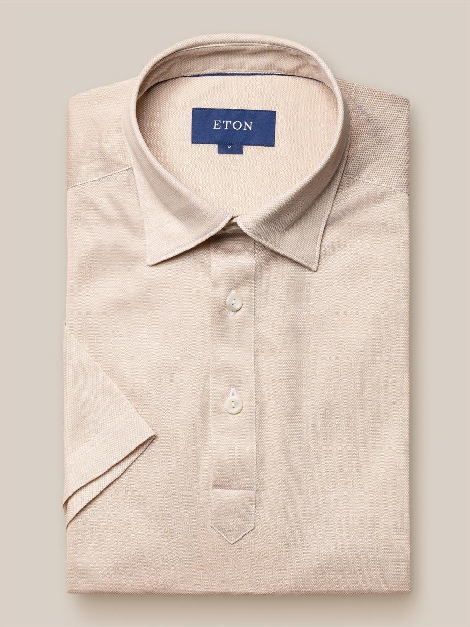 Bej Pike Kumaş Polo Gömlek