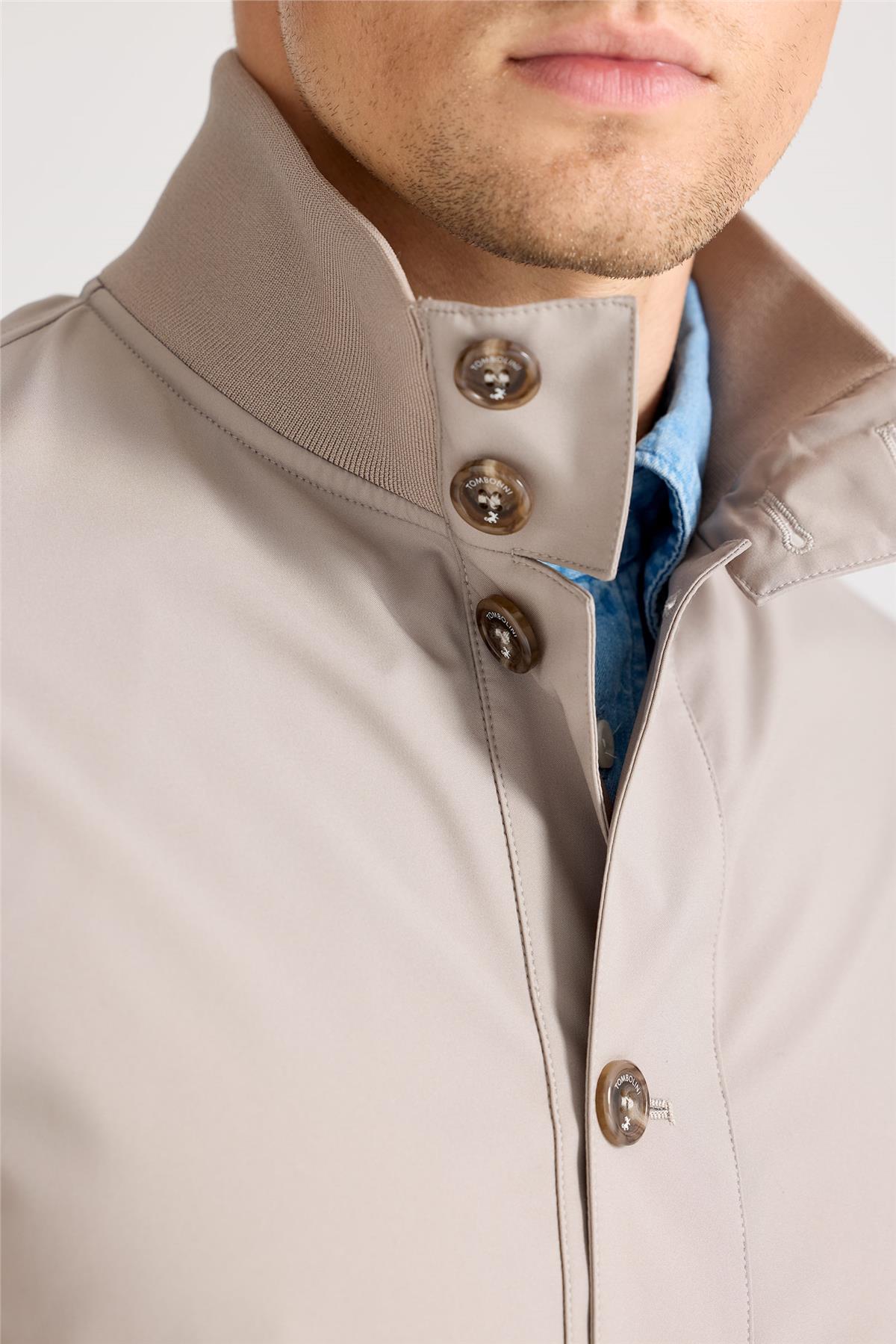 Bej Teknik Bomber Yağmurluk