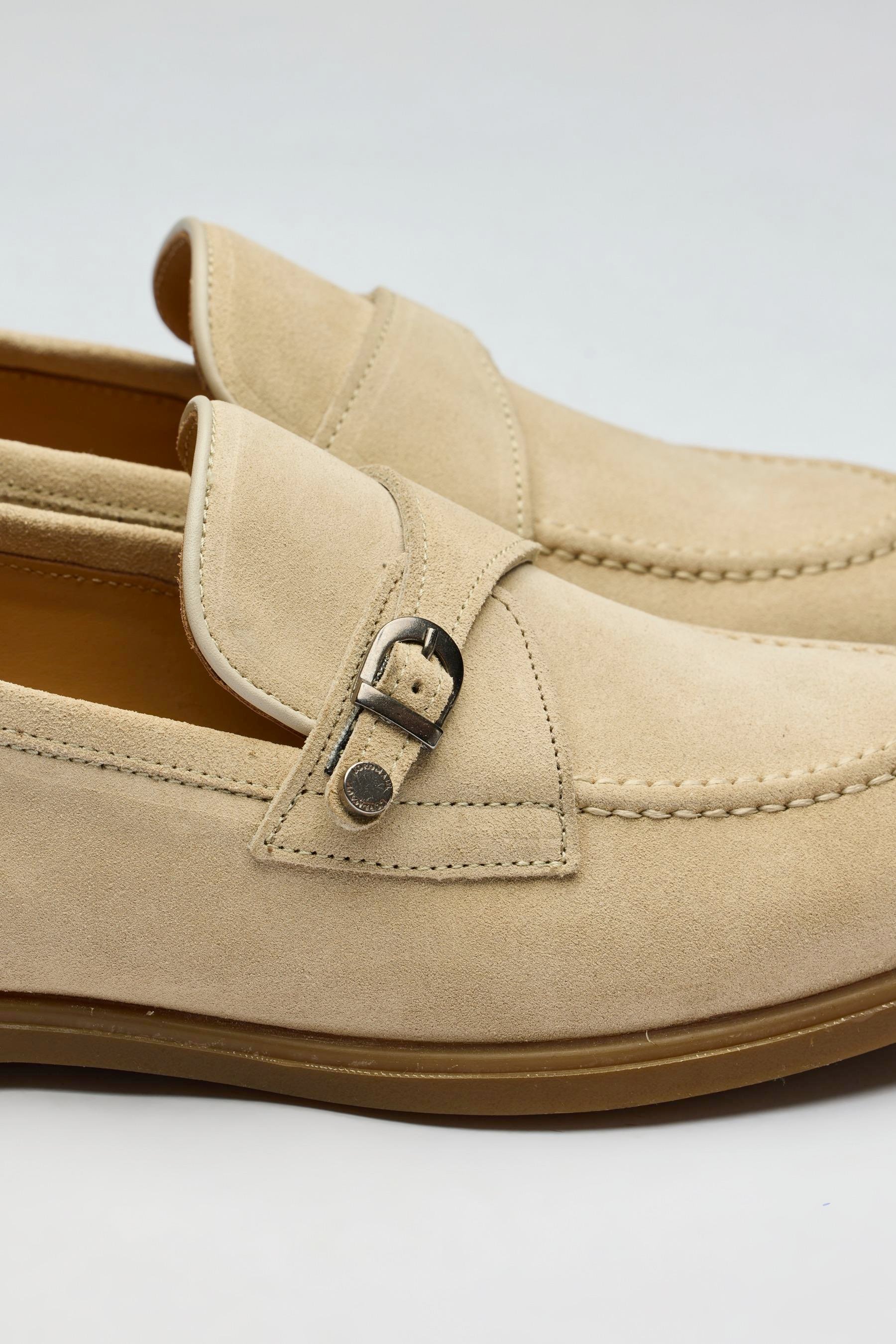 Bej Tokalı Süed Loafer