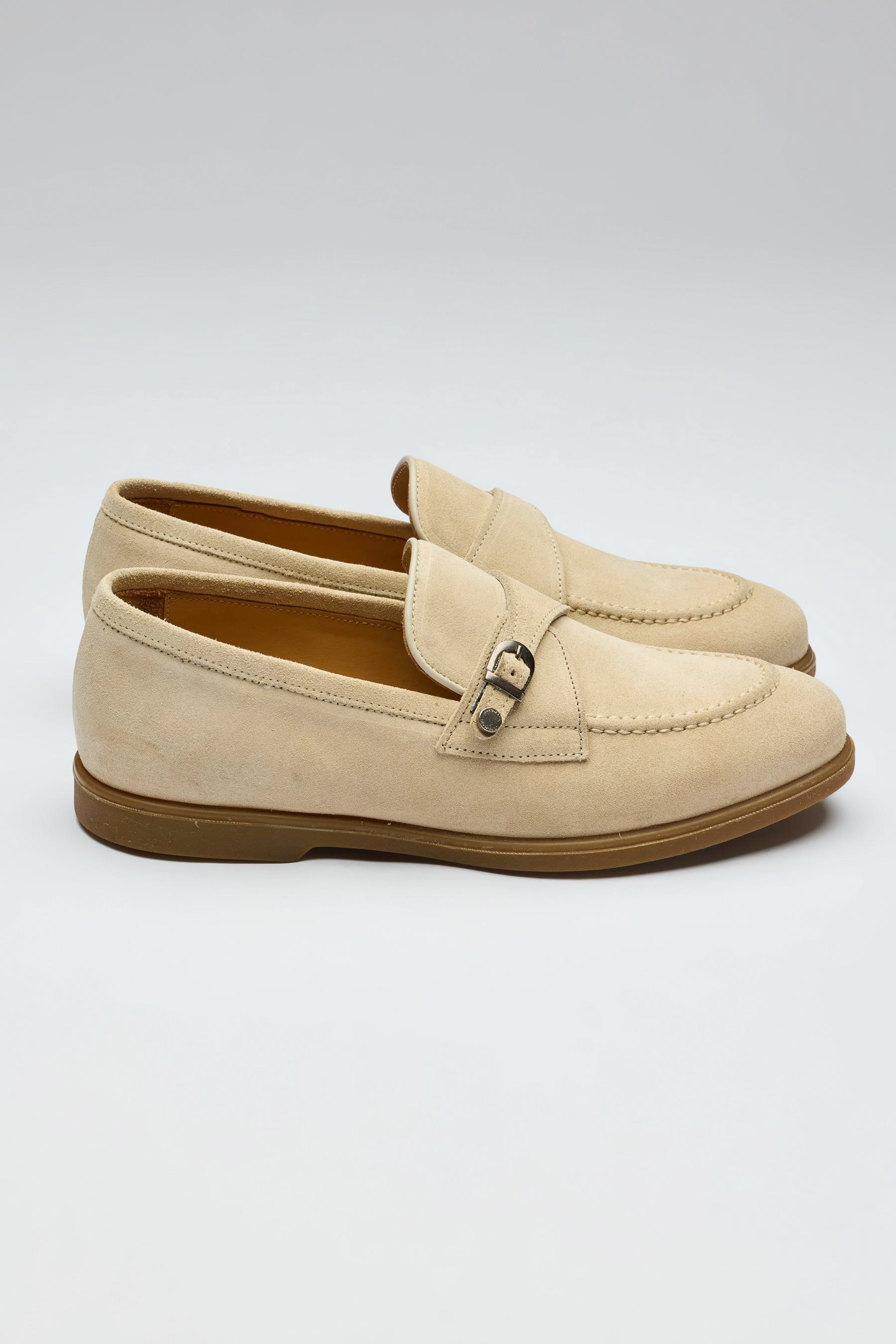 Bej Tokalı Süed Loafer