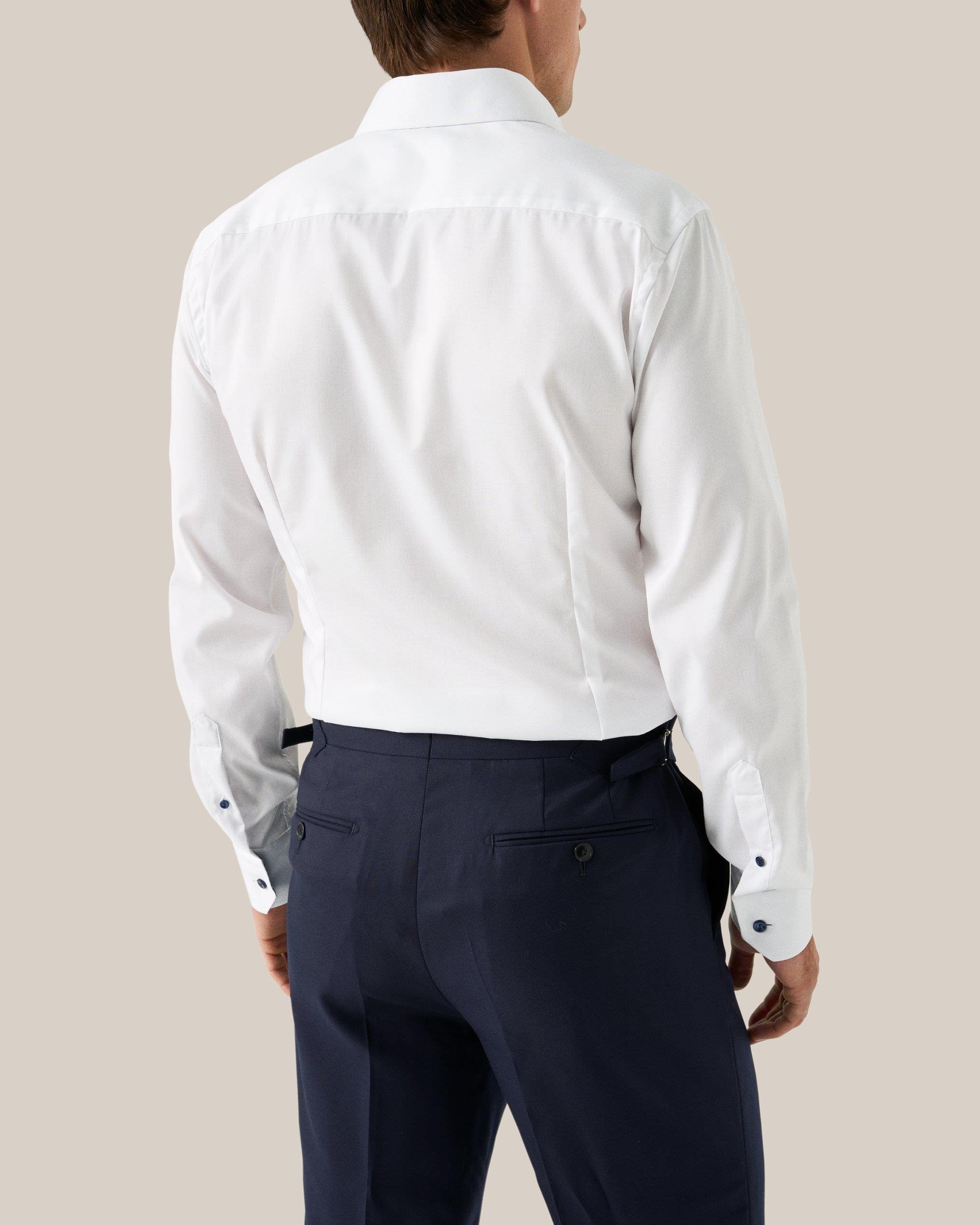 Beyaz Çiçek Desenli Pamuk Gömlek