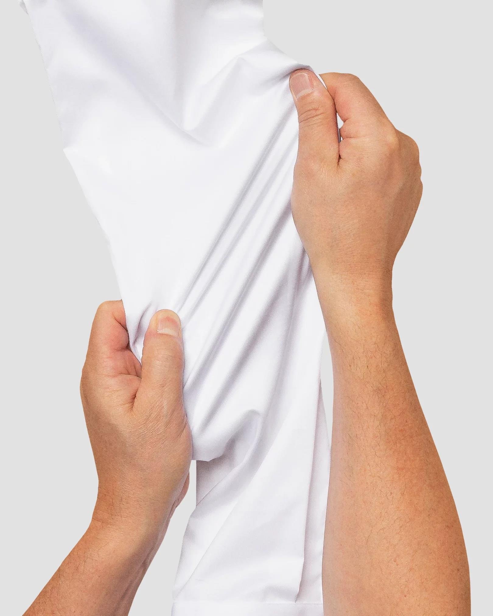 Beyaz Comfort Esnek Pamuk Twill Gömlek