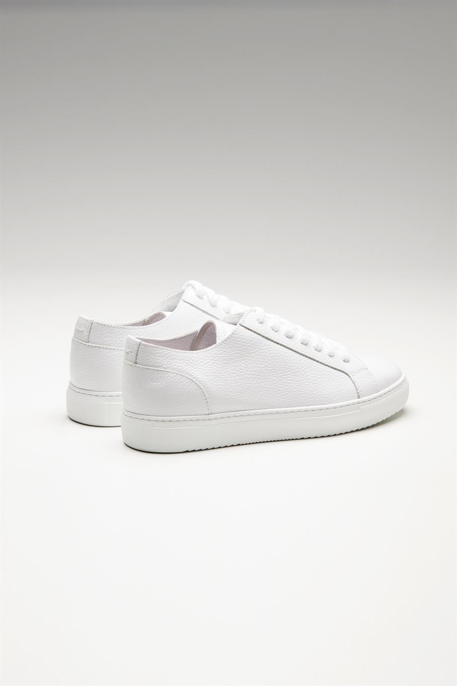 Beyaz Erkek Deri Sneaker