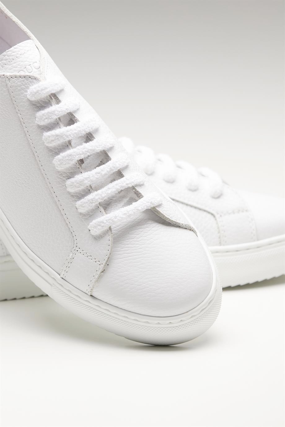 Beyaz Erkek Deri Sneaker