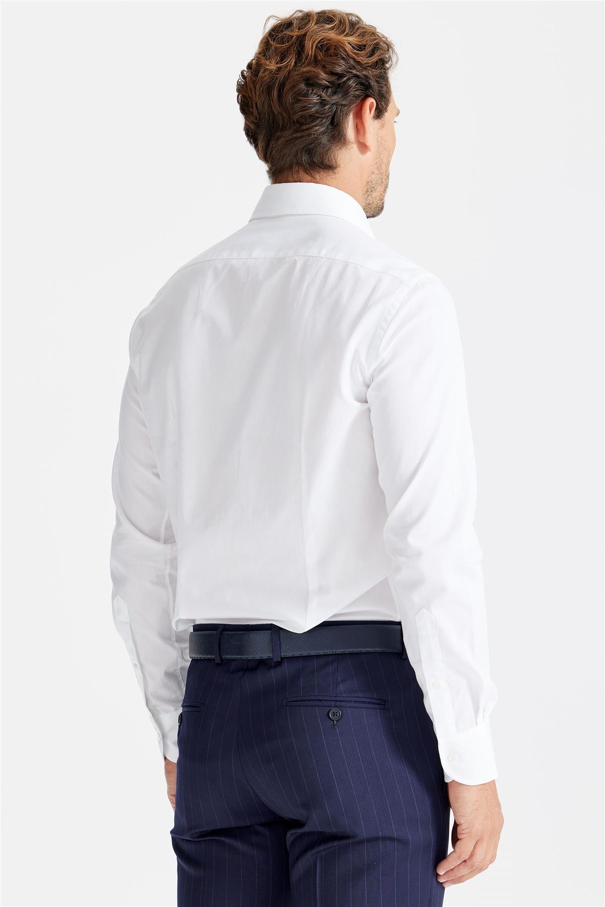 Beyaz Klasik Pamuk Gömlek