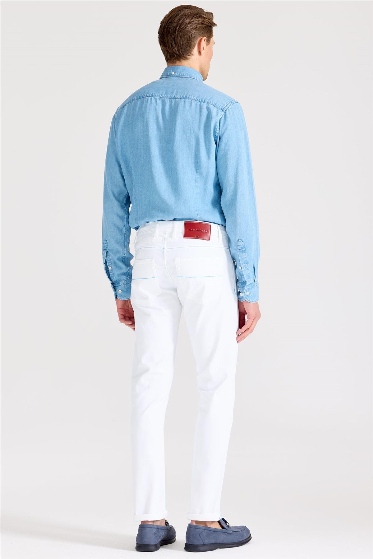 Beyaz Murano Pamuk Denim Pantolon