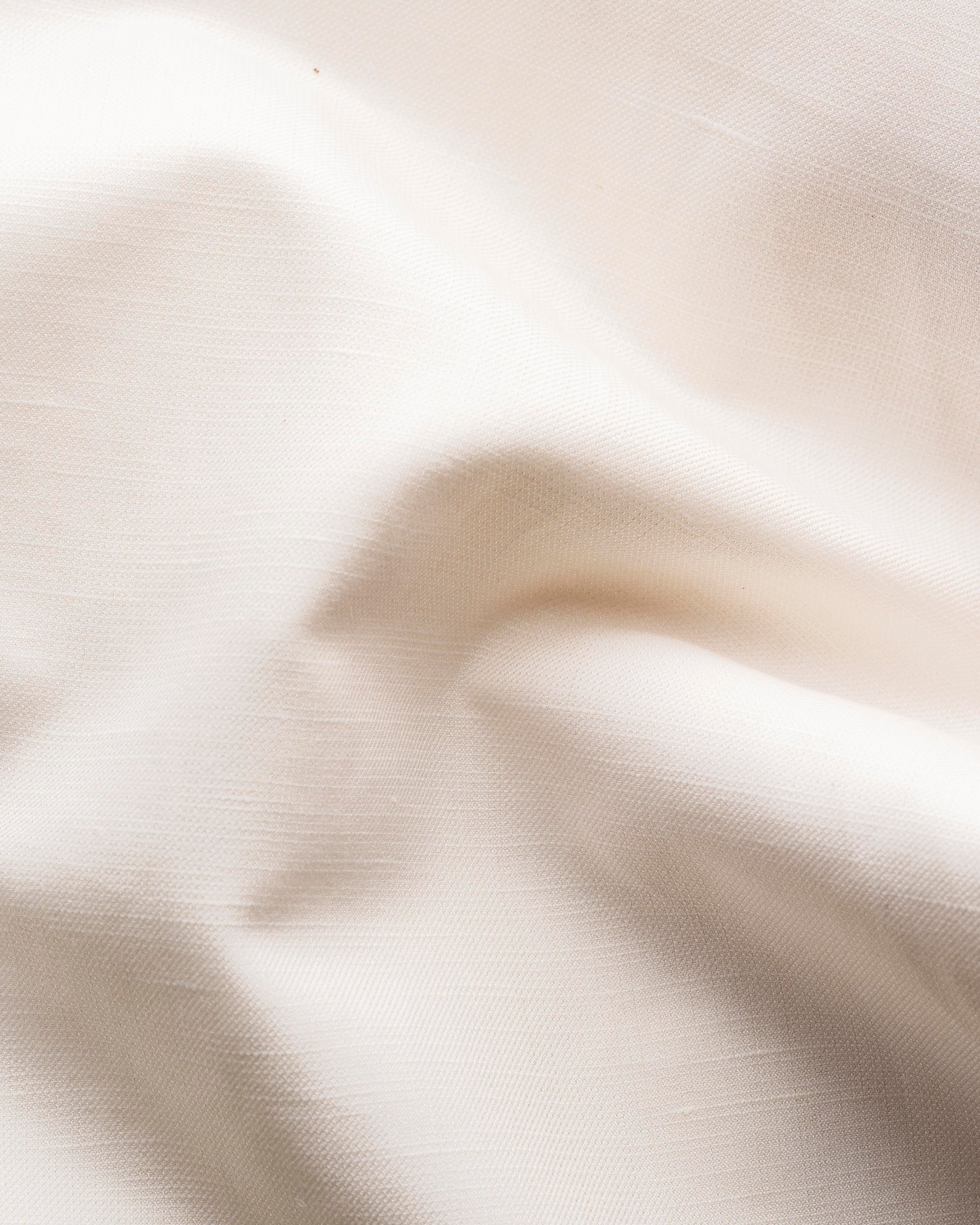 Beyaz Pamuk Keten İpek Gömlek 