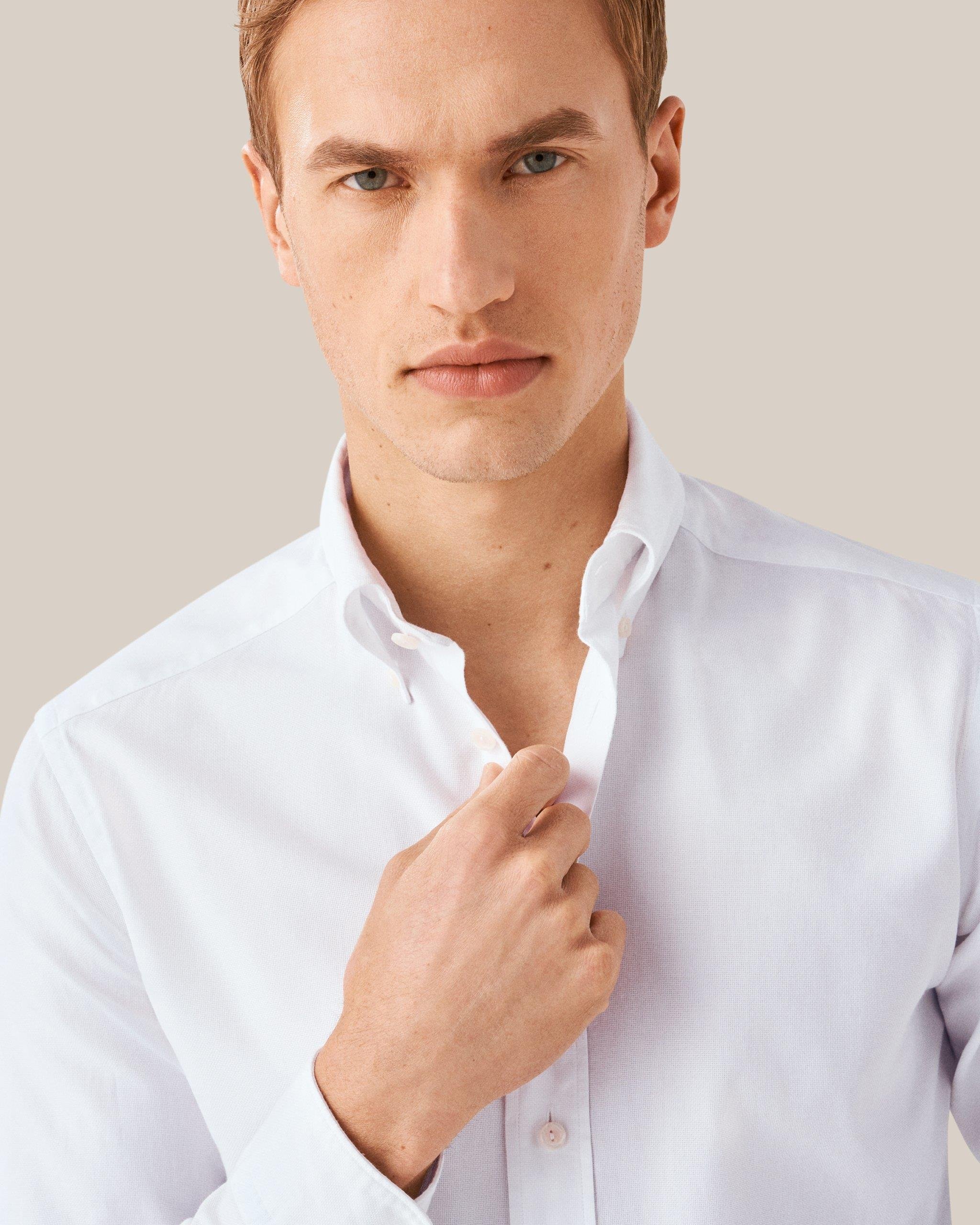 Beyaz Royal Oxford Pamuk Gömlek