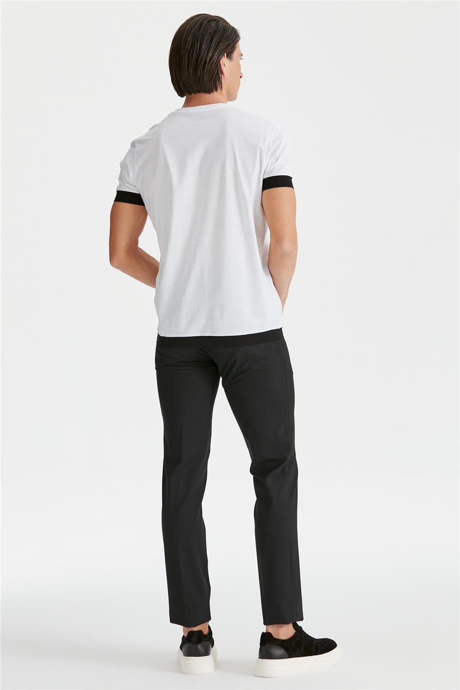 Beyaz Sıfır Yaka T-shirt