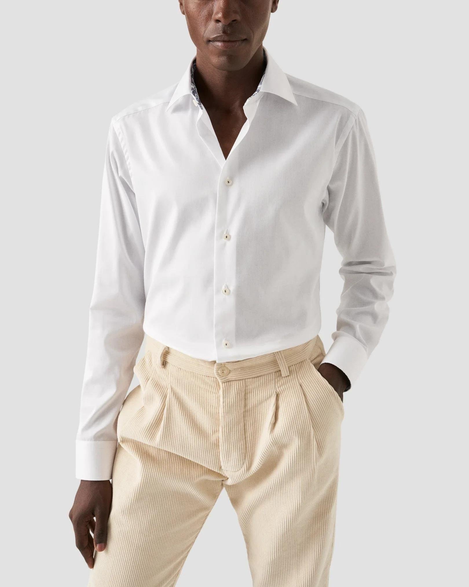 Beyaz Signature Twill Pamuk Gömlek