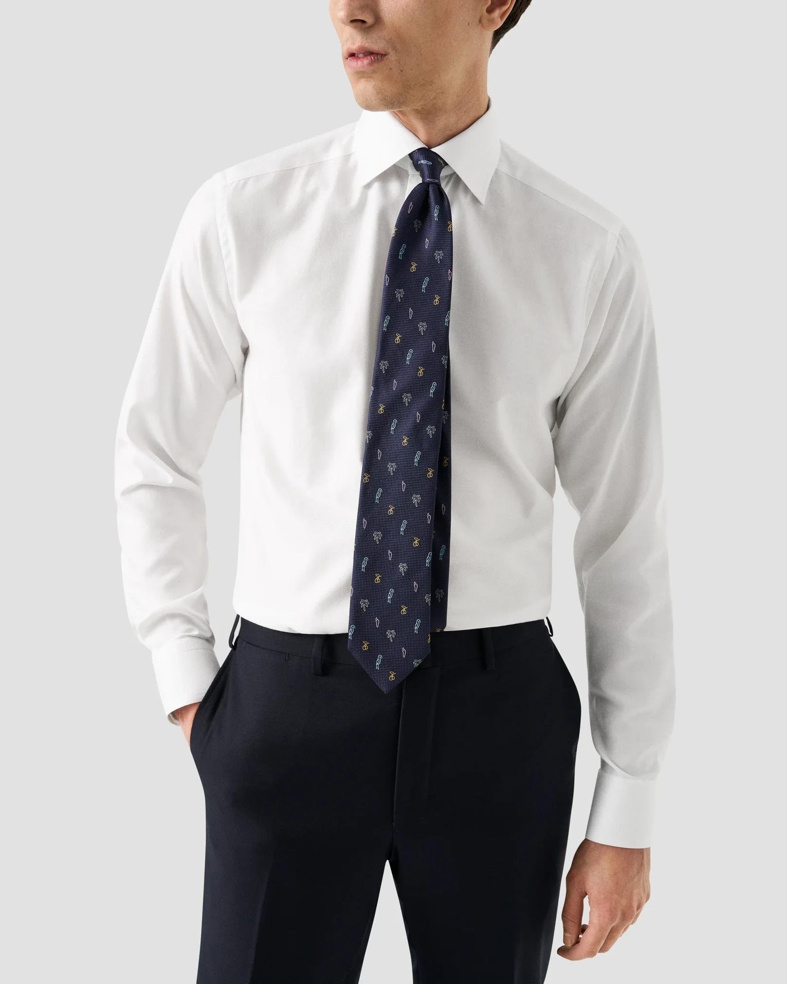 Beyaz Twill Pamuk Gömlek