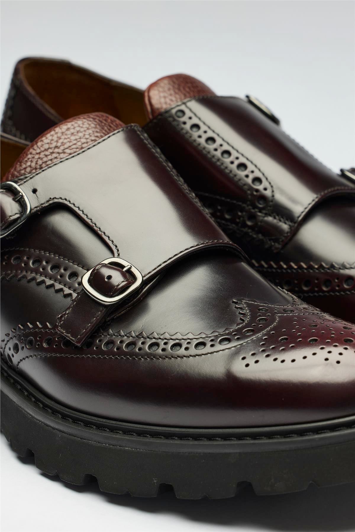 Bordo Tokalı Deri Ayakkabı