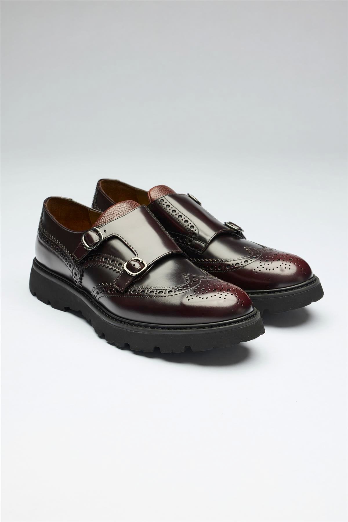 Bordo Tokalı Deri Ayakkabı