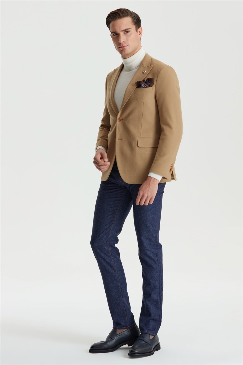 Camel Renk Yün Ceket