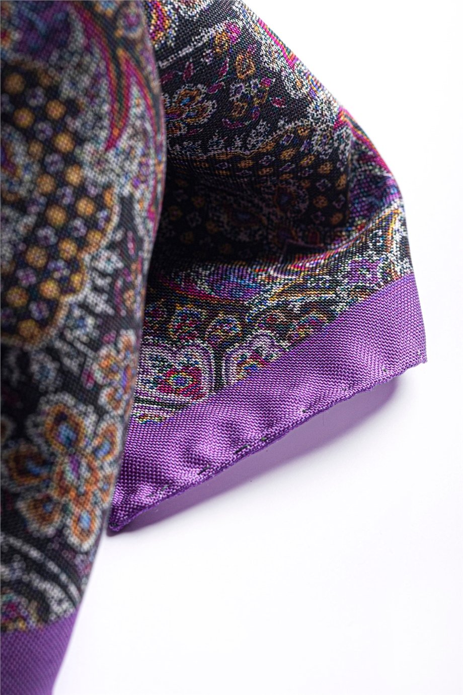 Desenli İpek Cep Mendili