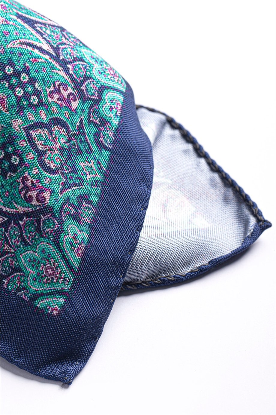 Desenli İpek Cep Mendili