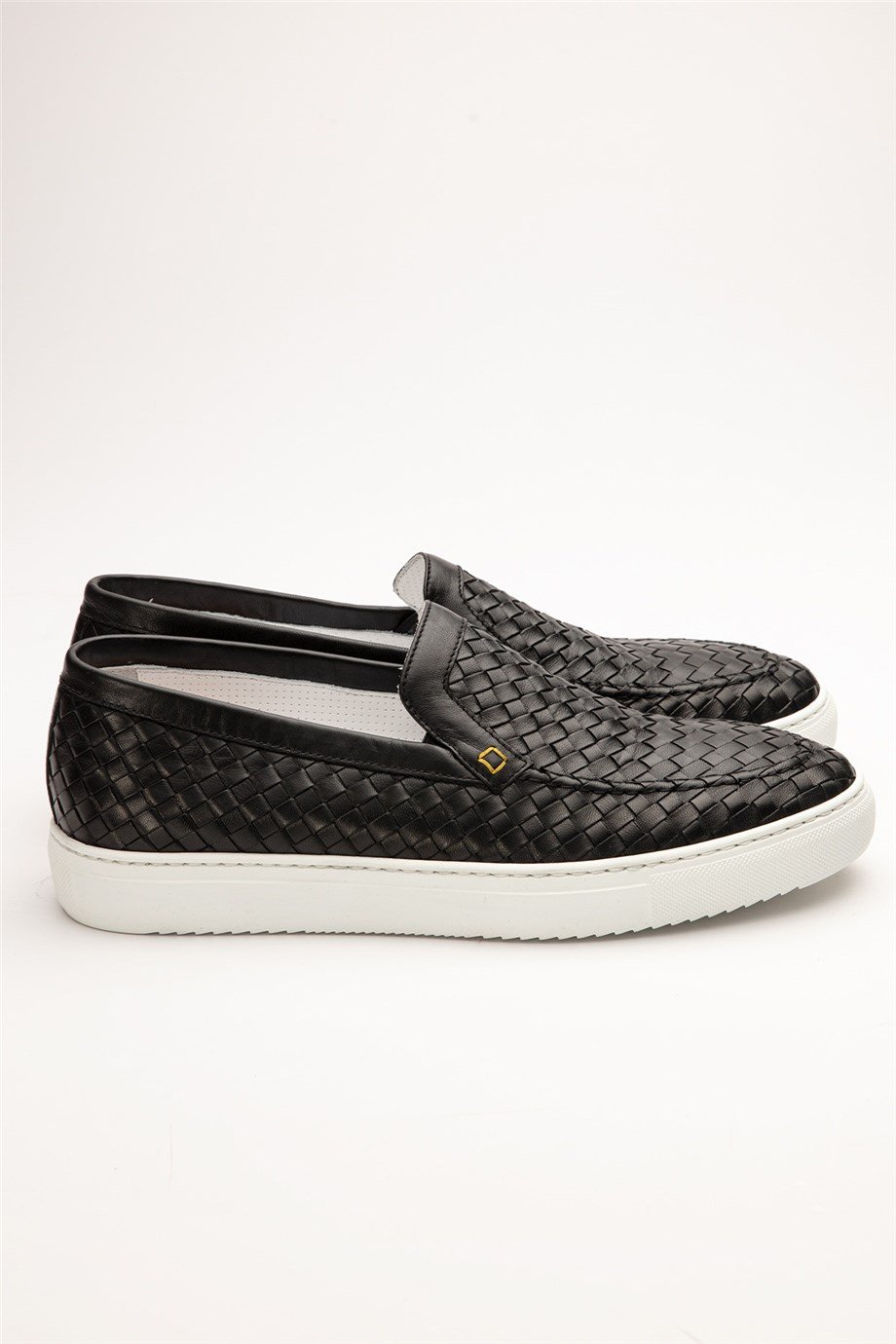 Doucal’s Siyah Örgü Deri Erkek Sneaker