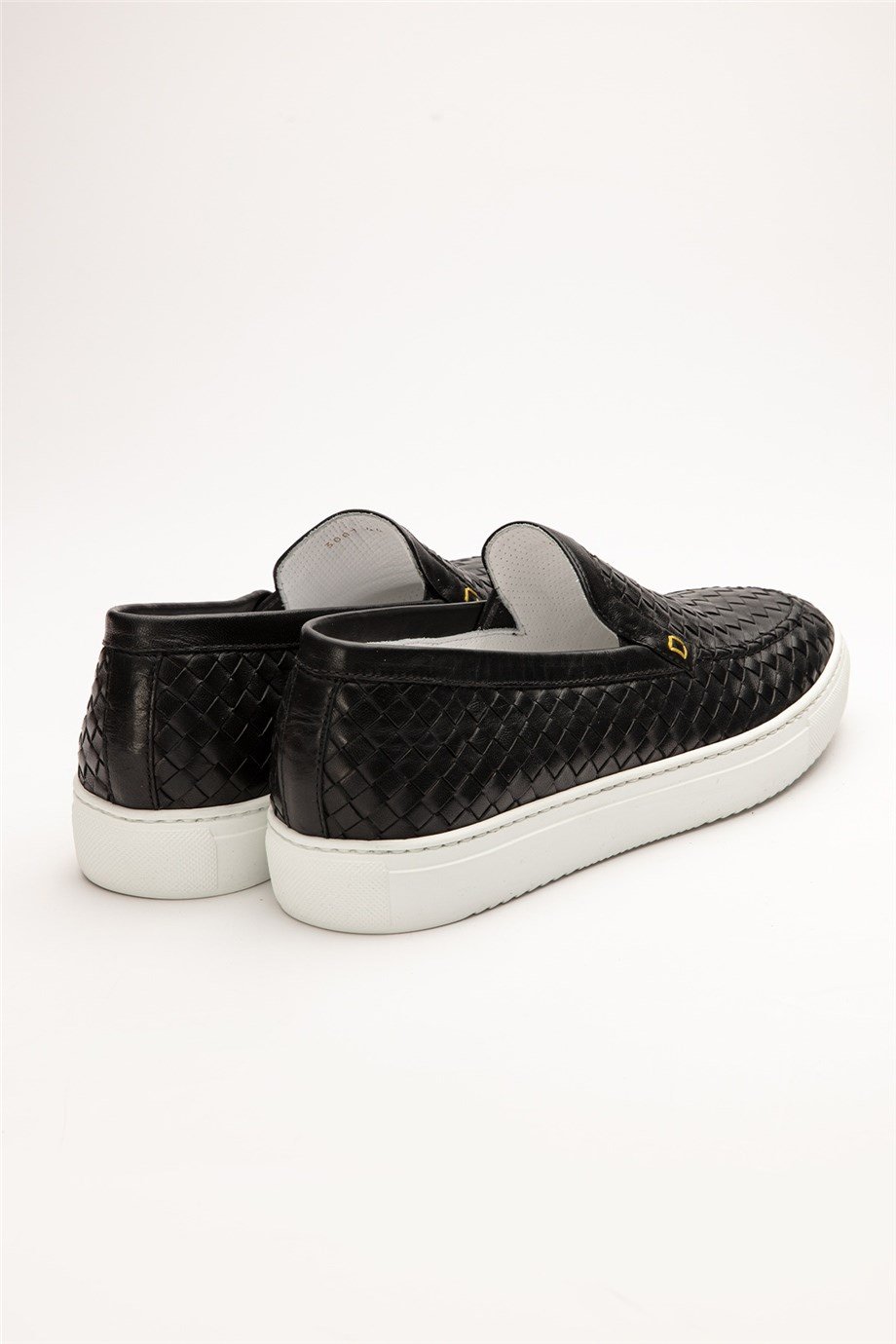 Doucal’s Siyah Örgü Deri Erkek Sneaker