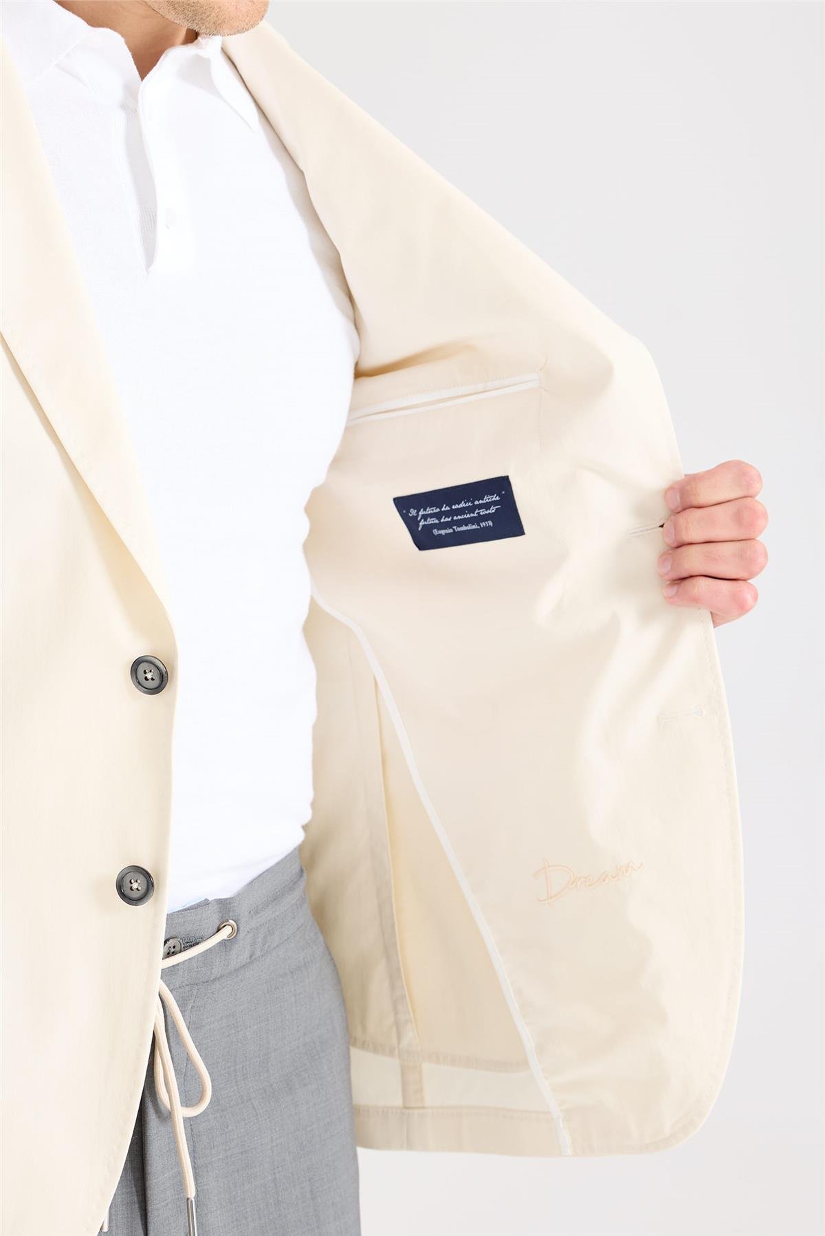 Ekru Pamuk Ceket