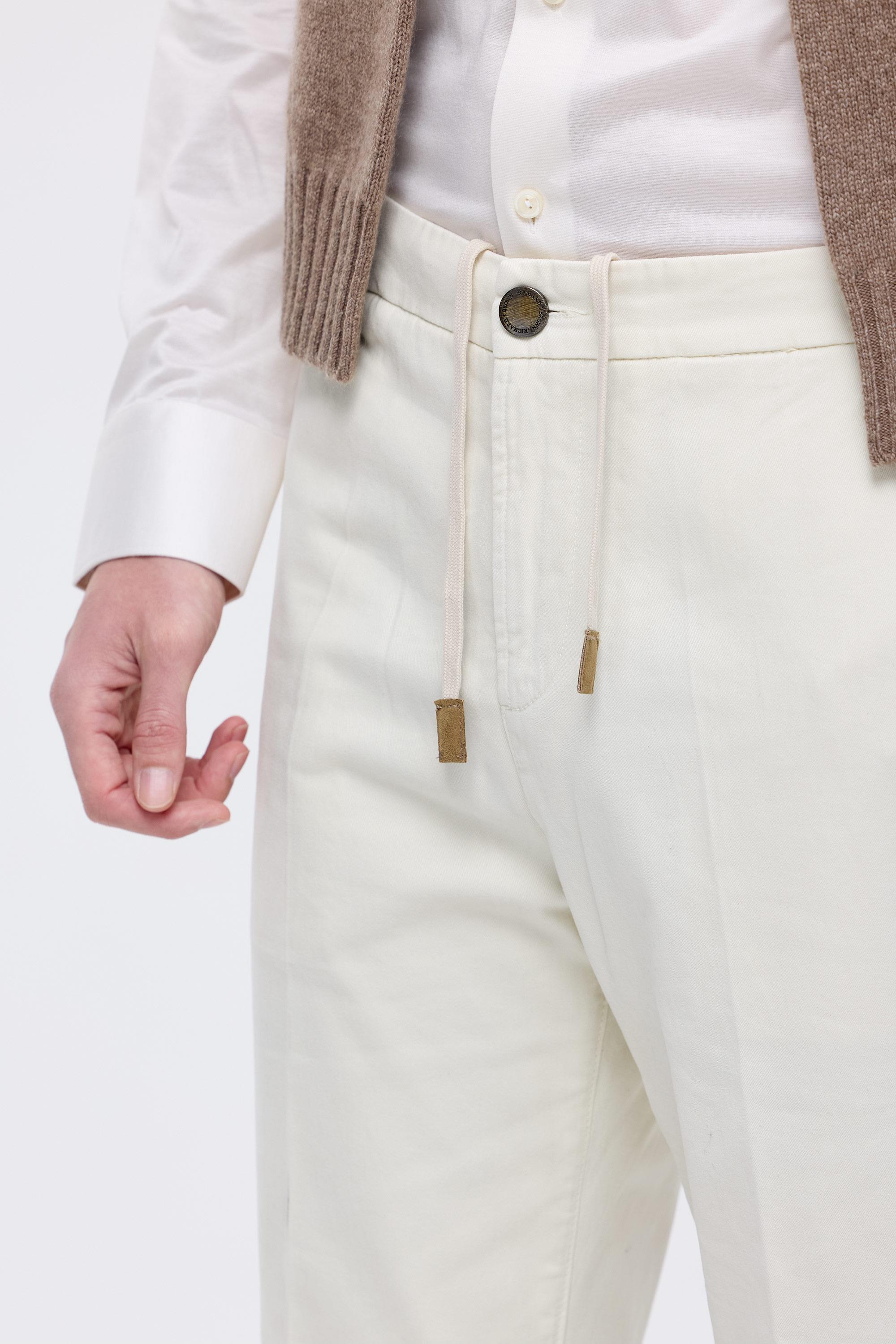 Ekru Pamuk Kaşmir Bağcıklı Chino Pantolon