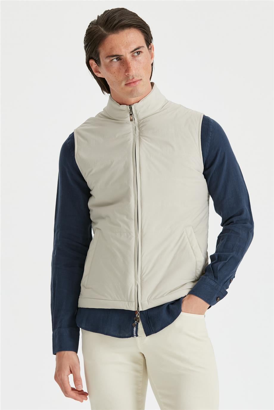 Ekru Su Geçirmez Yelek