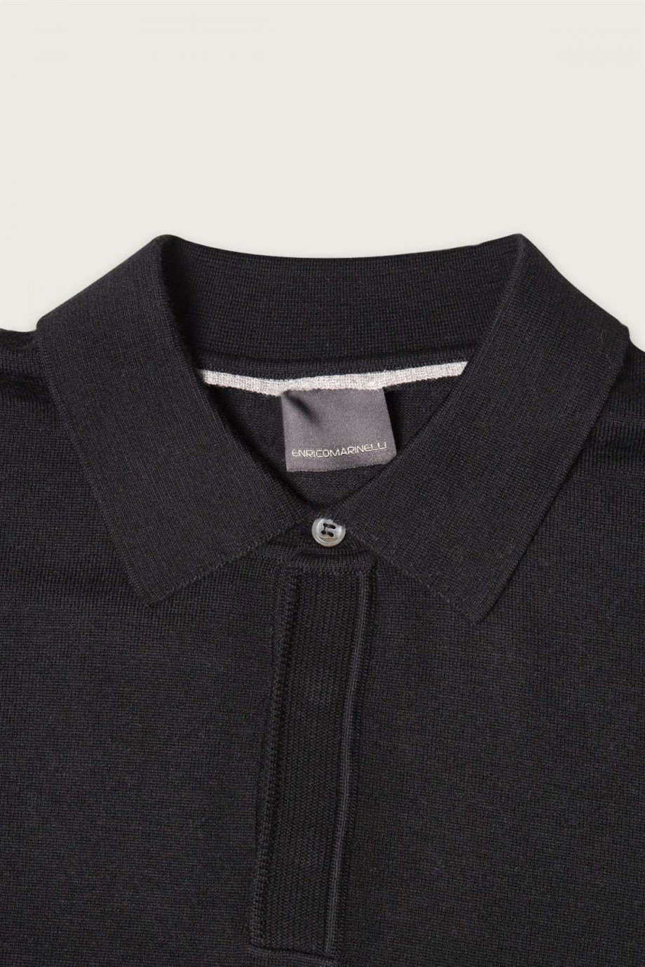 Enrico Marinelli Polo Yaka Siyah Triko