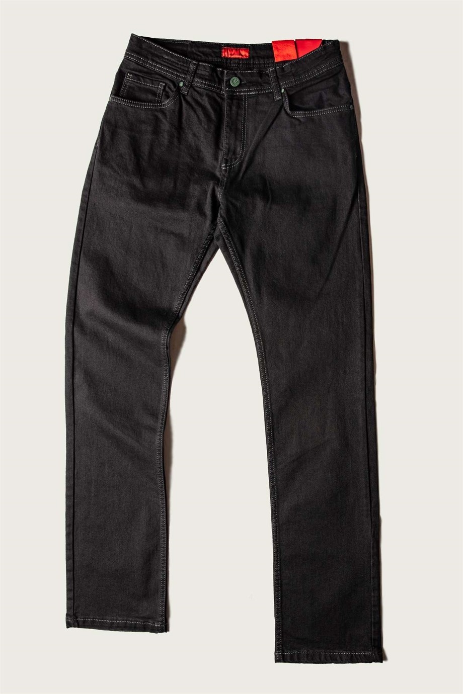 Enrico Marinelli Taşlama Siyah Jean Pantolon