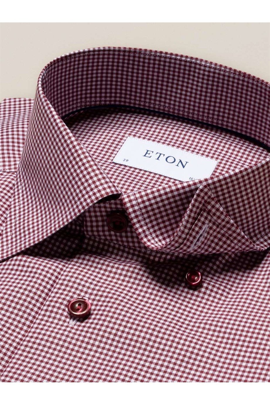 Eton Bordo Kareli Gömlek