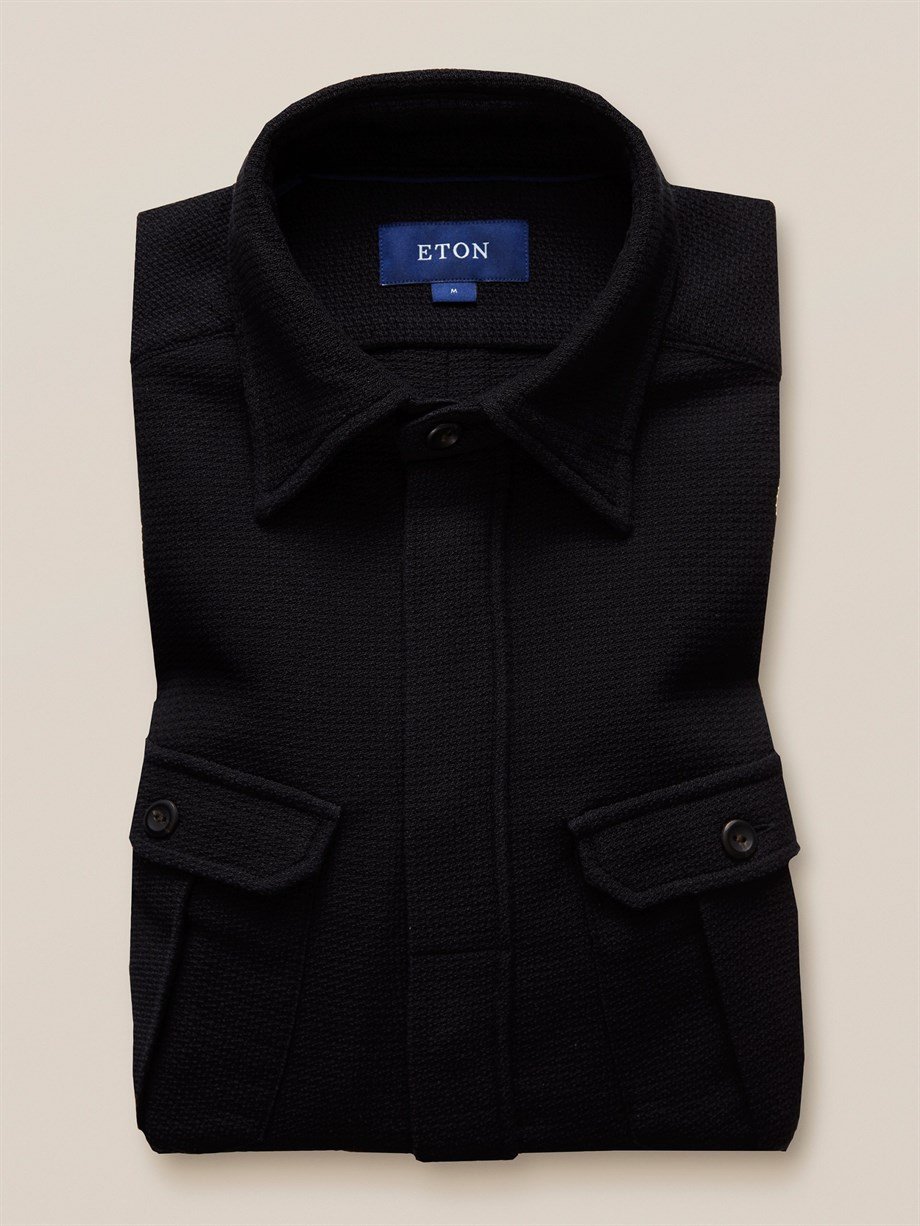 Eton İndigo Kumaş Dış Gömlek