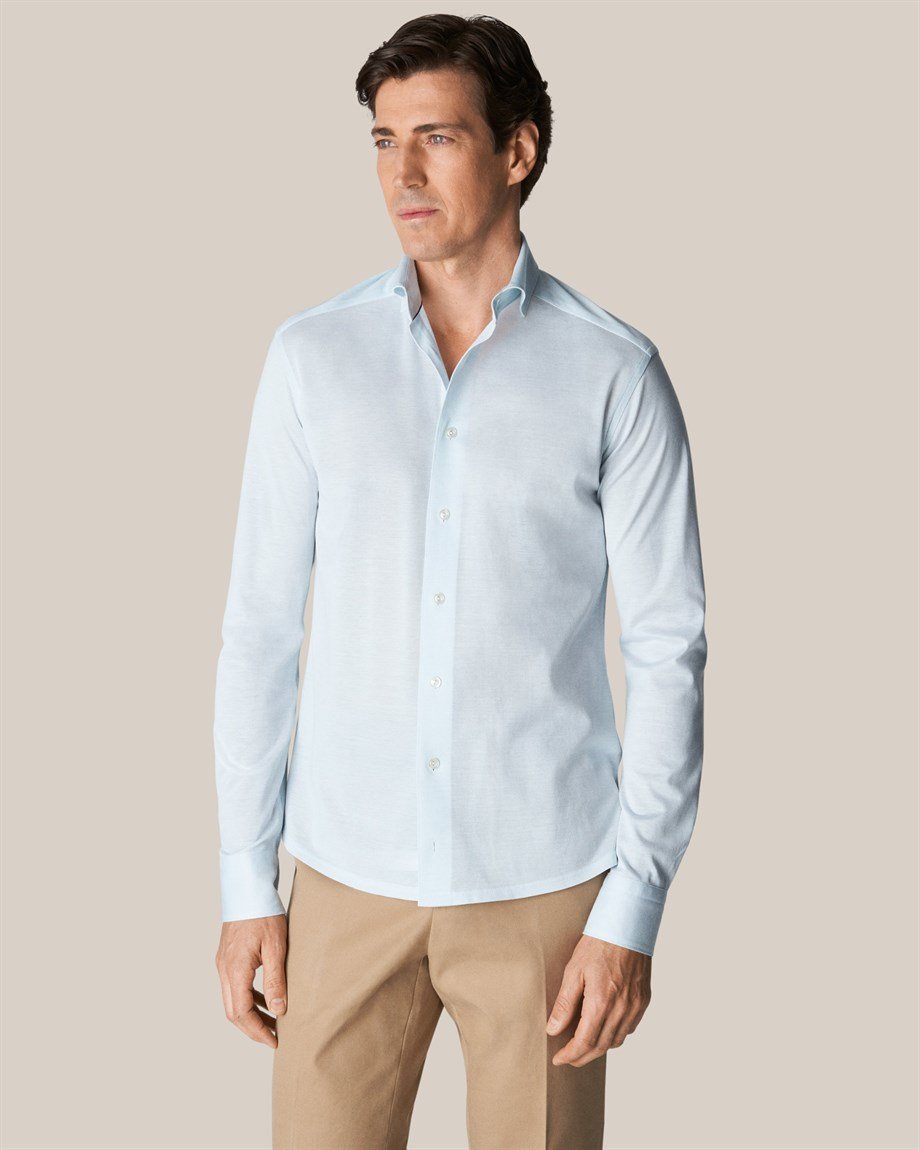 Eton Mint Green Pique Men's Shirt