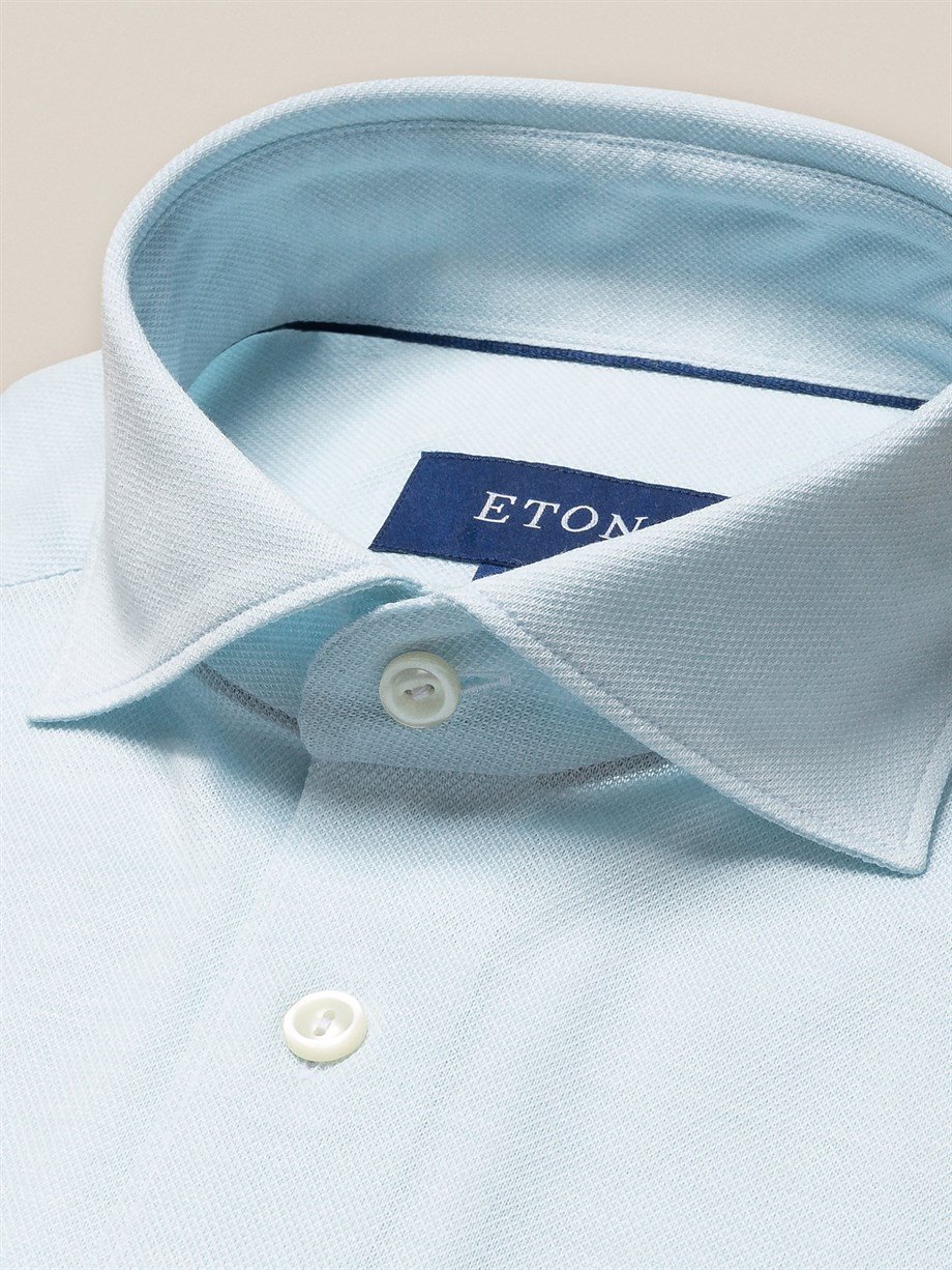 Eton Mint Green Pique Men's Shirt
