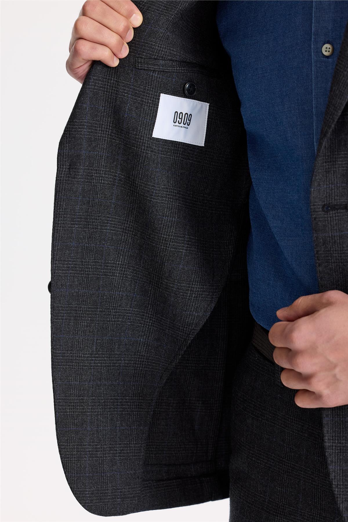 Füme Flanel Yün Takım Elbise