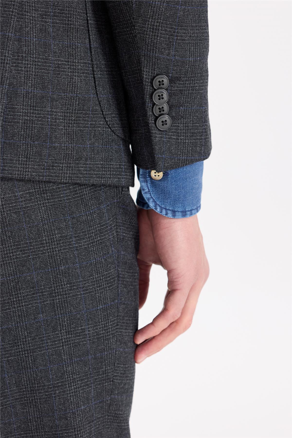 Füme Flanel Yün Takım Elbise