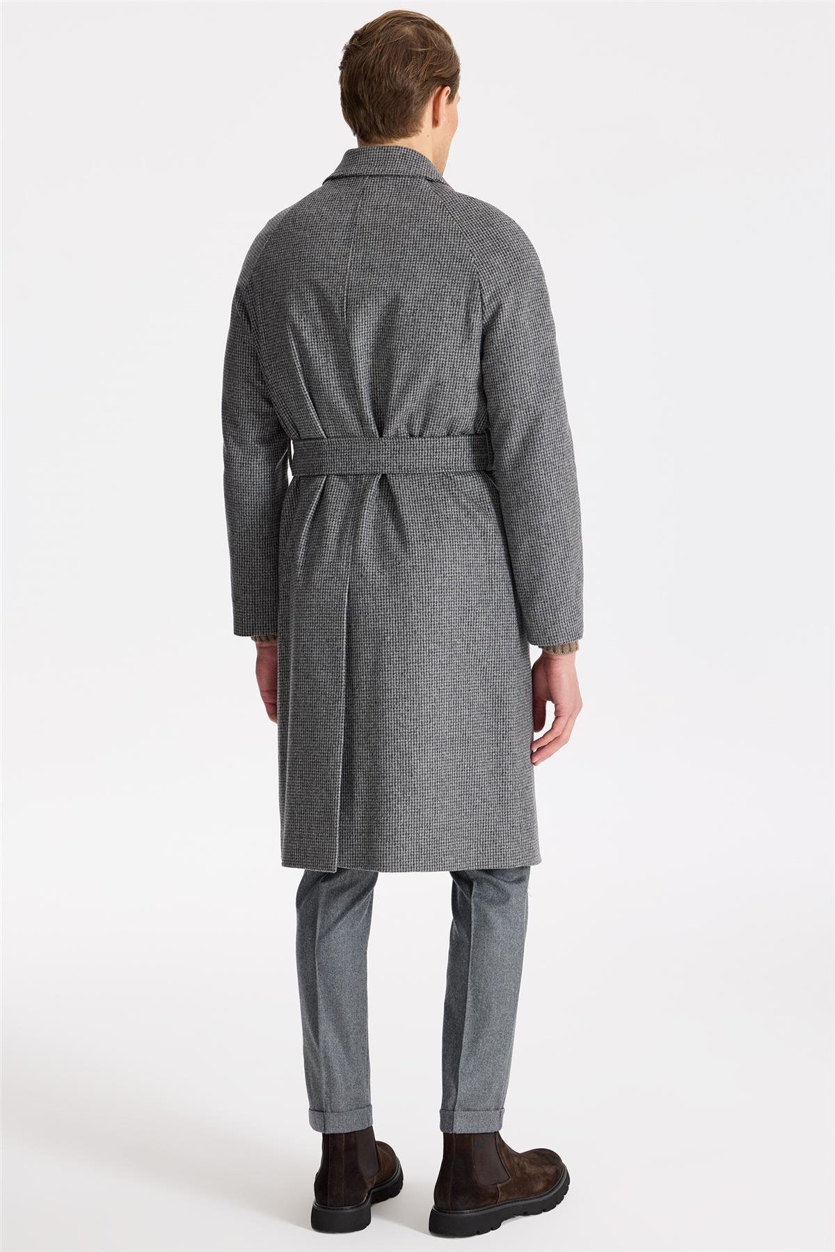 Füme Raglan Yün Kaşmir Palto