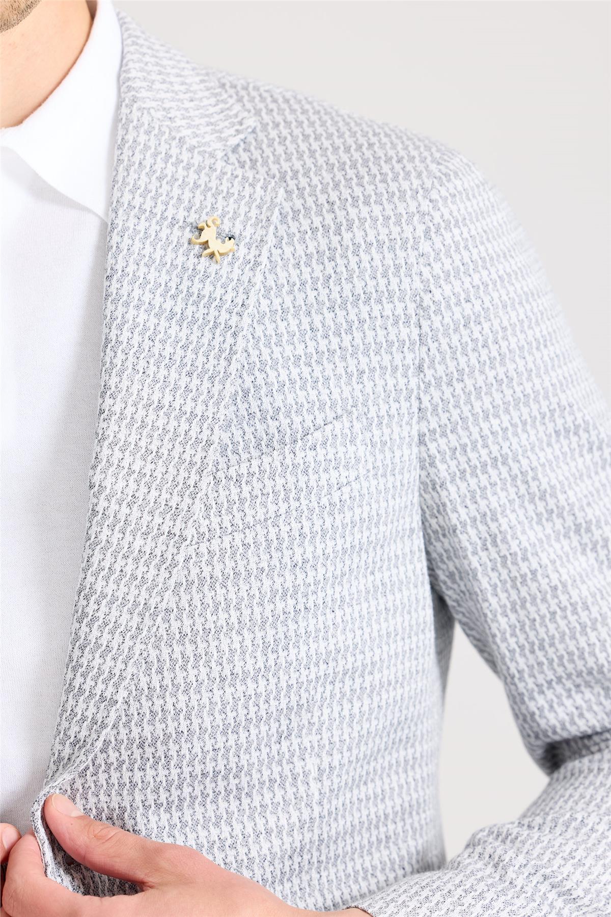 Gri Desenli Pamuk Ceket