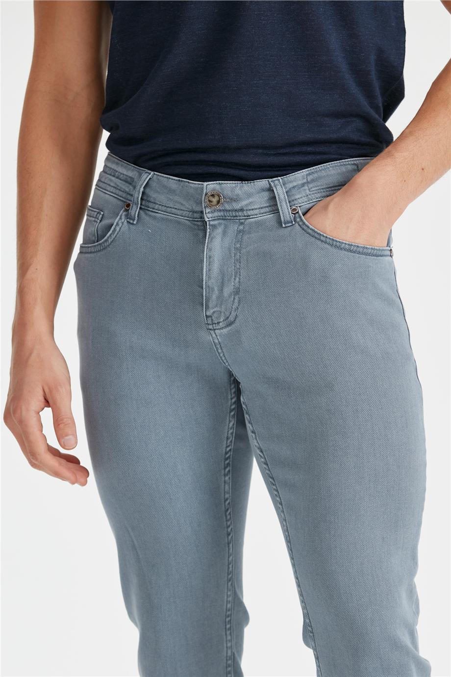Gri Erkek Denim Pantolon