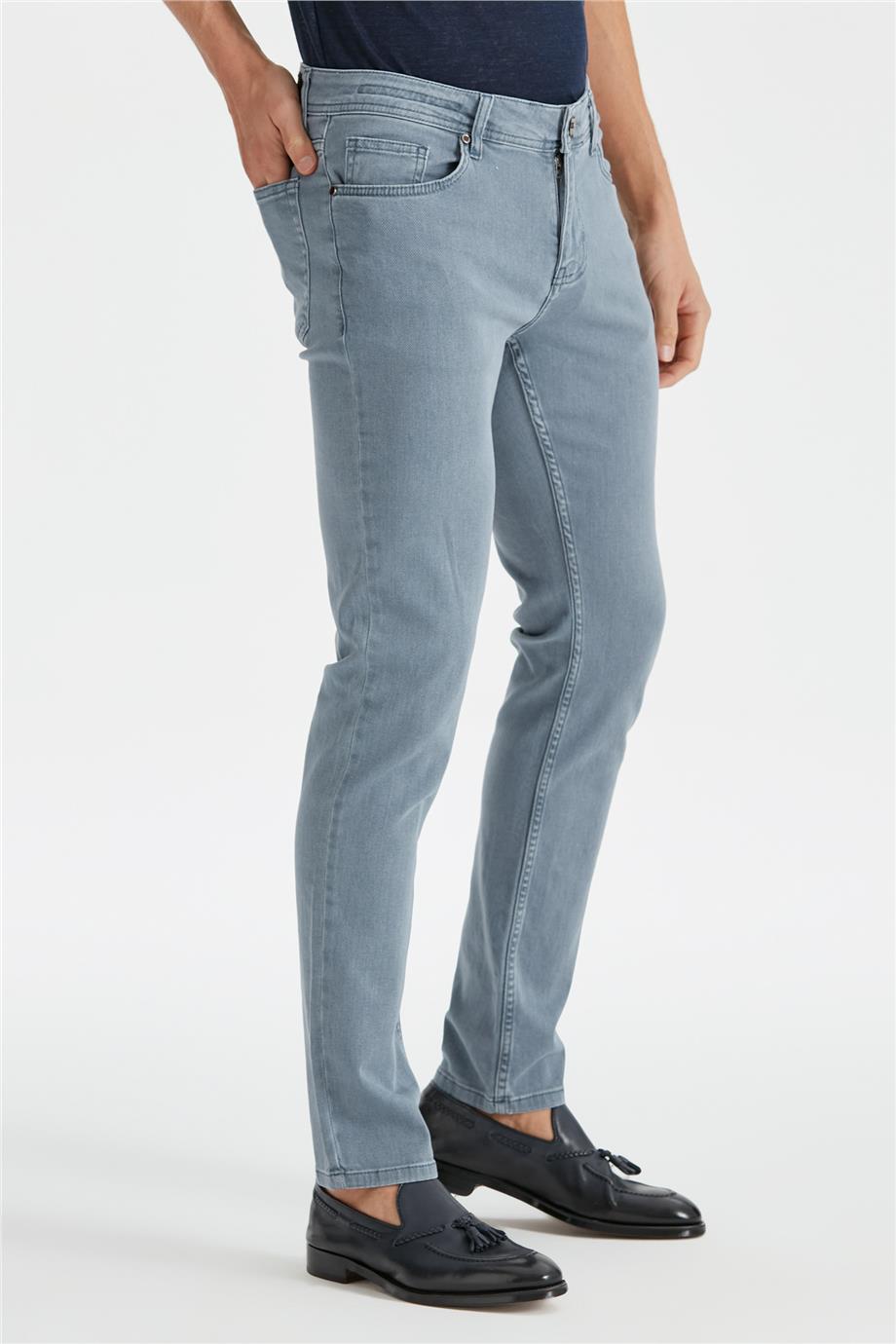 Gri Erkek Denim Pantolon