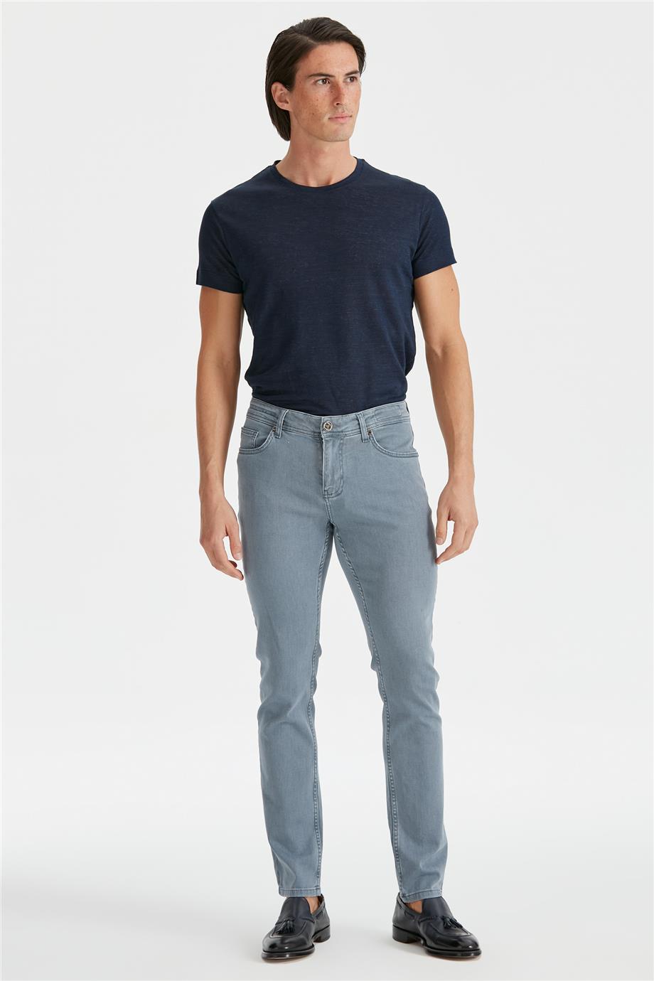 Gri Erkek Denim Pantolon