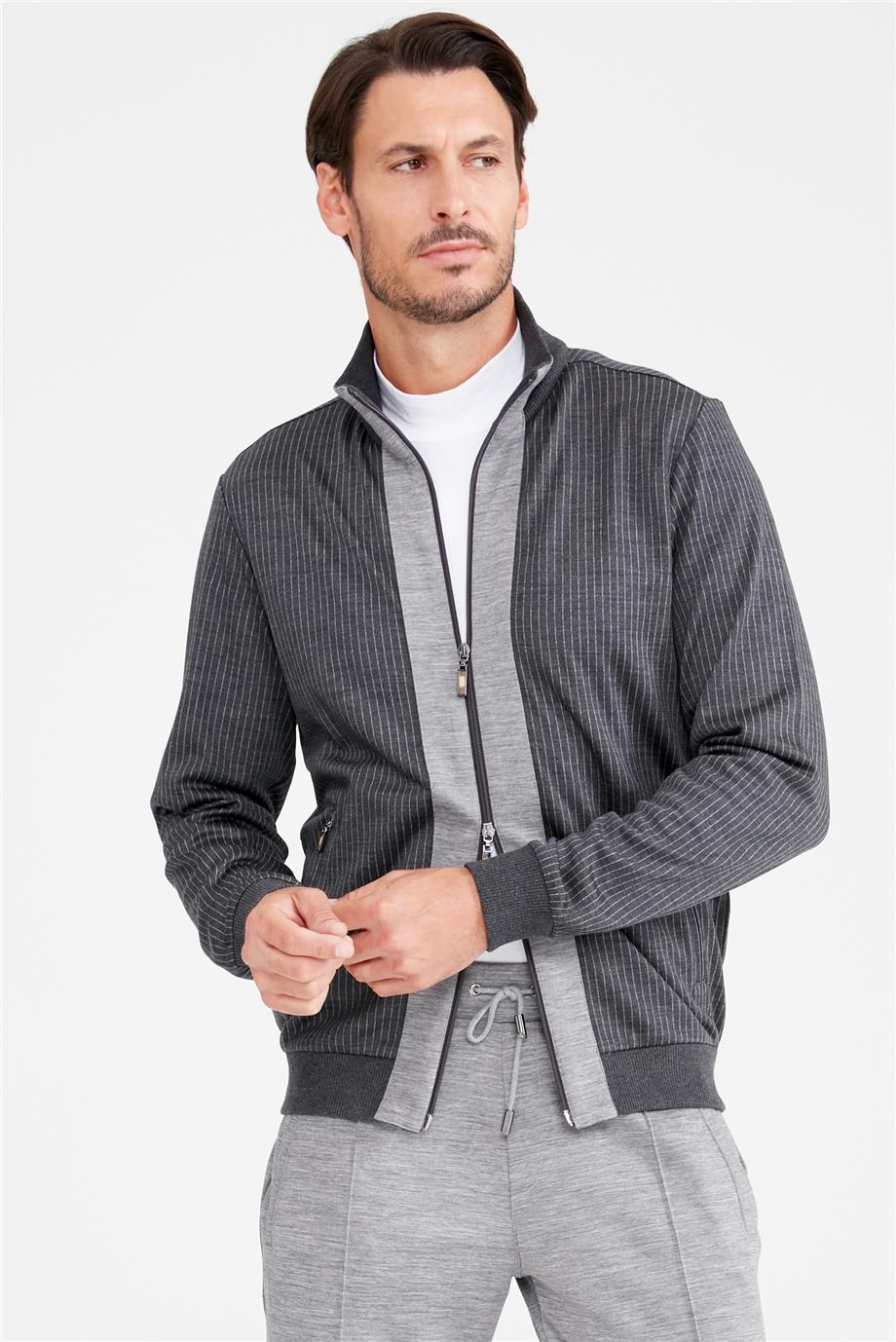 Gri Erkek Yün Eşofman Takımı