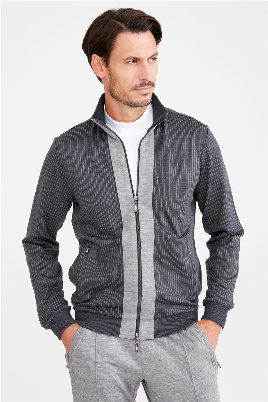 Gri Erkek Yün Eşofman Takımı