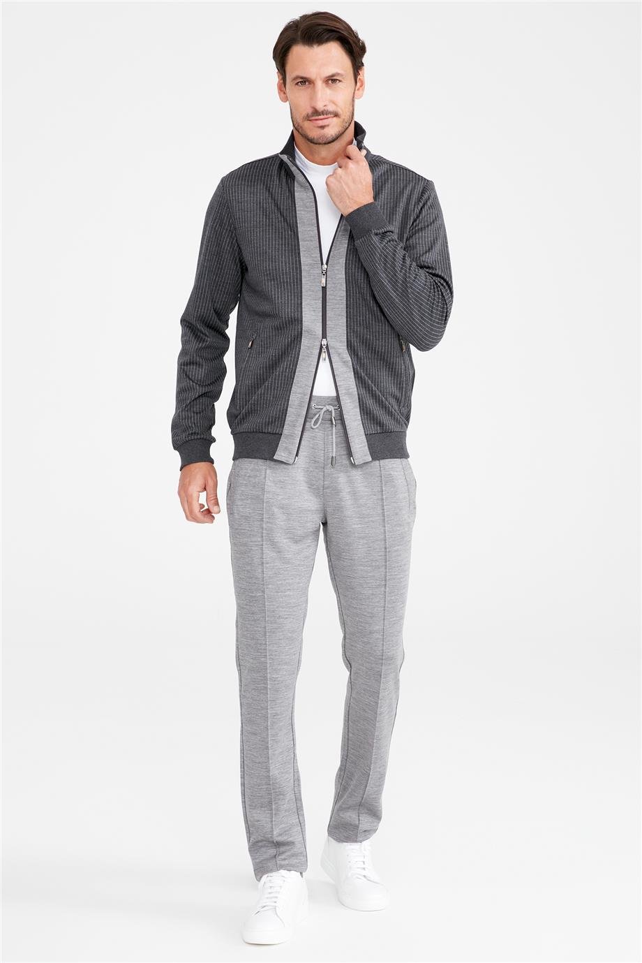 Gri Erkek Yün Eşofman Takımı