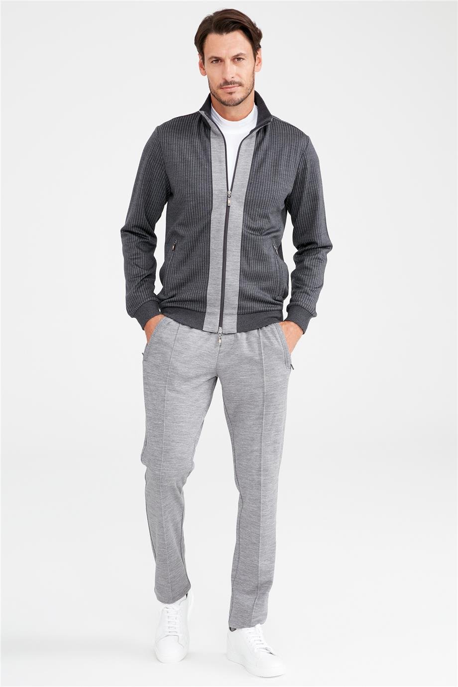 Gri Erkek Yün Eşofman Takımı