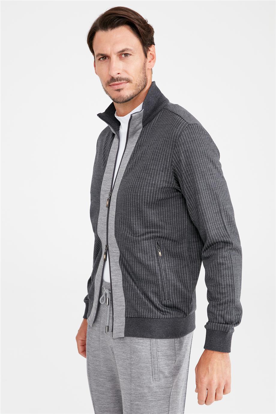 Gri Erkek Yün Eşofman Takımı