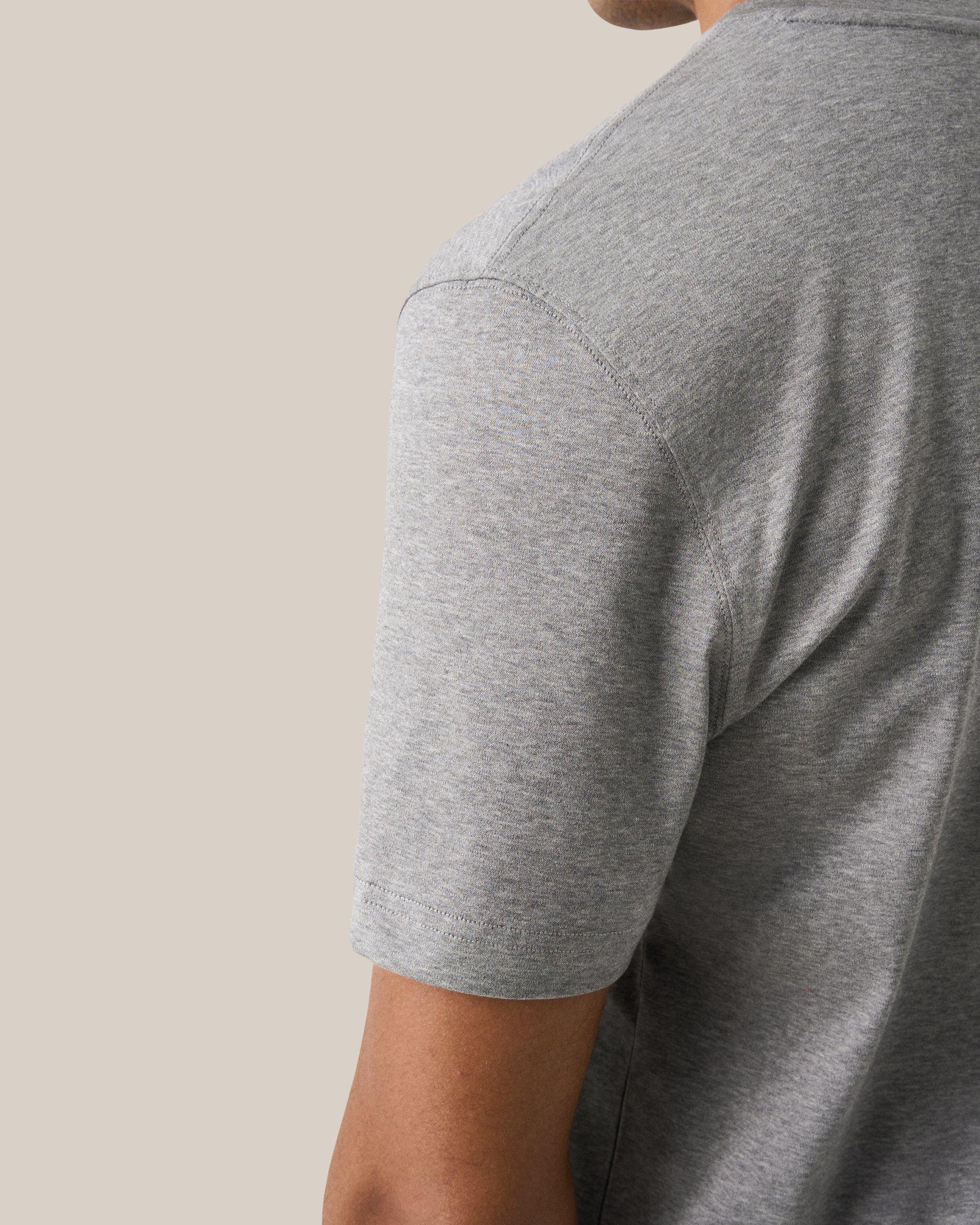 Gri Filo Di Scozia Pamuk T-Shirt