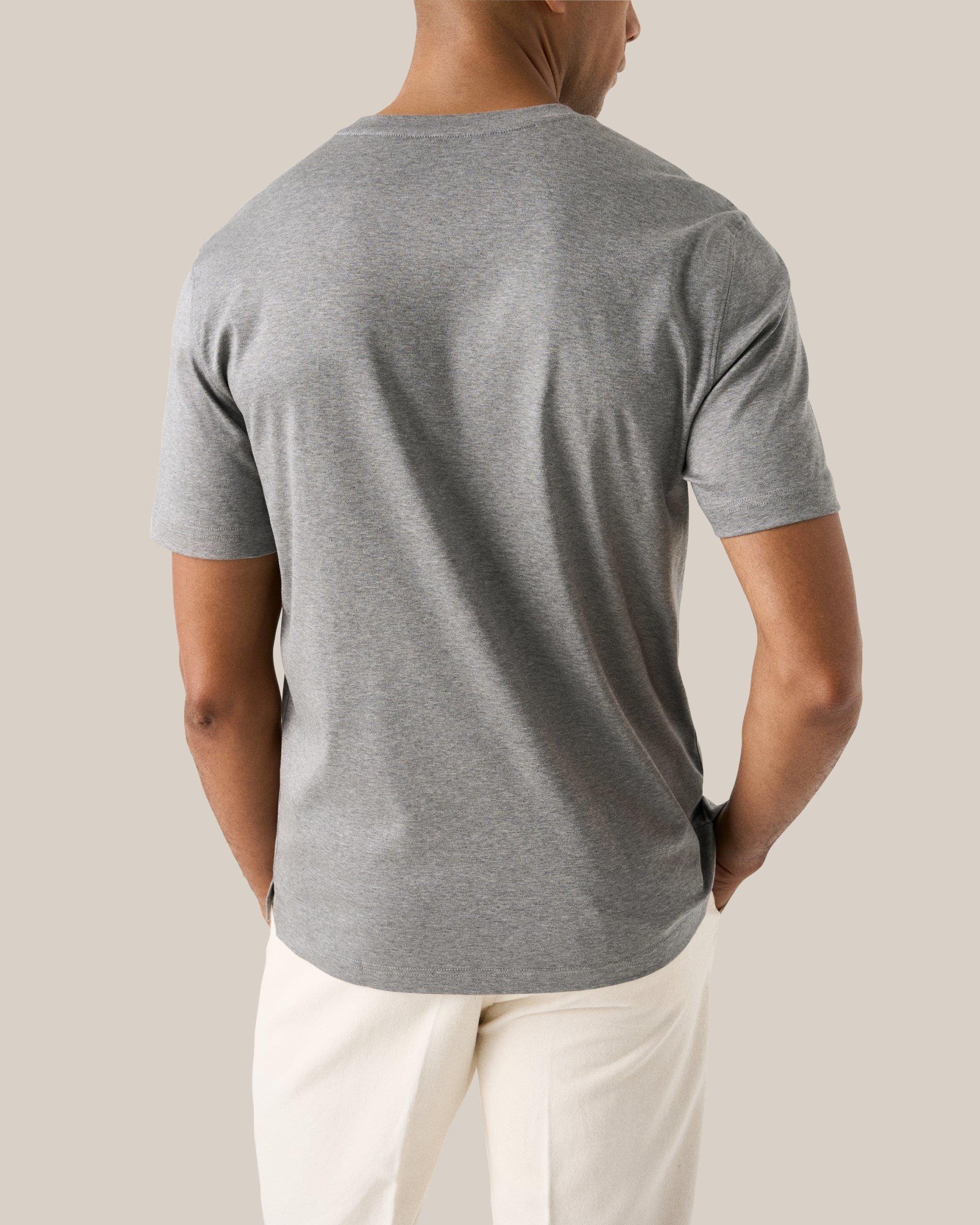 Gri Filo Di Scozia Pamuk T-Shirt